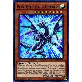 Blue-Eyes Solid Dragon - LED3-EN002 - Ultra Rare - 1st Edition