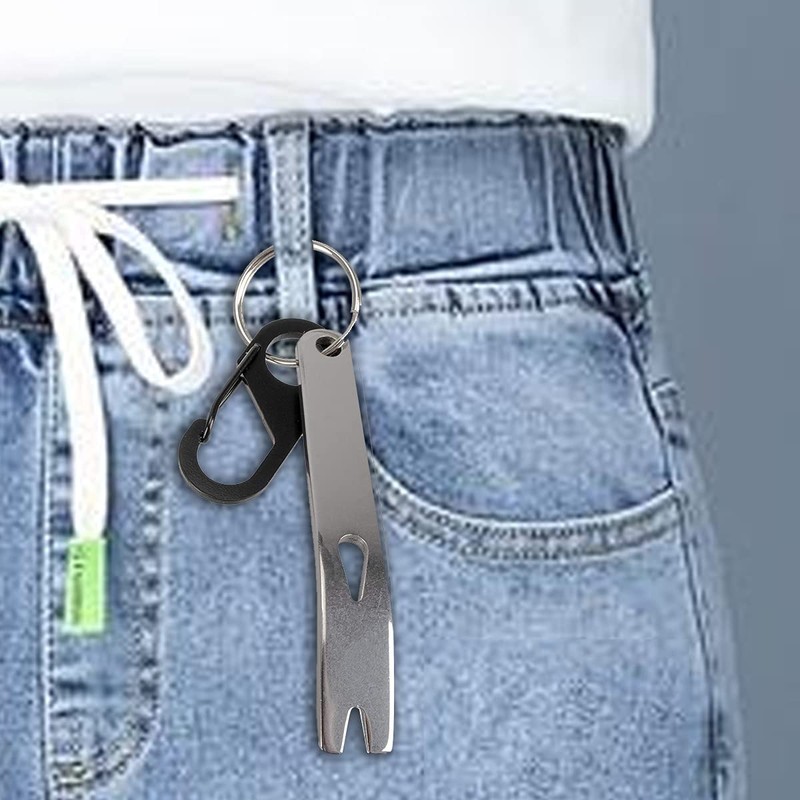 Stainless Mini Pry Bar Multifunctional Crank Crowbar Tool Pocket Travel