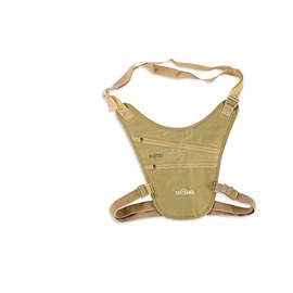 Tatonka Skin Chest Holster RFID B - Reise-Geldbörse mit TÜV-geprüftem RFID-Blocker - Zum Tragen wie ein Pistolenholster - Mit zwei Reißverschlusstaschen und mit weicher, hautfreundlicher Rückseite