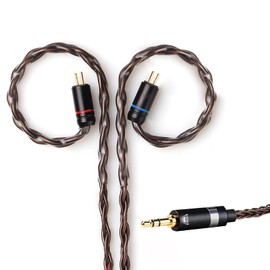 okcsc 0.75 2 Pin Cable,Upgraded Replacement Earphone Cable 8 Core Gold-Plated with 3.5 Plug Replacement Extension Cable for KZ AS10 ZS10 ZS6 ZSR ZSA ED16 ES4 ZST，TRN V10