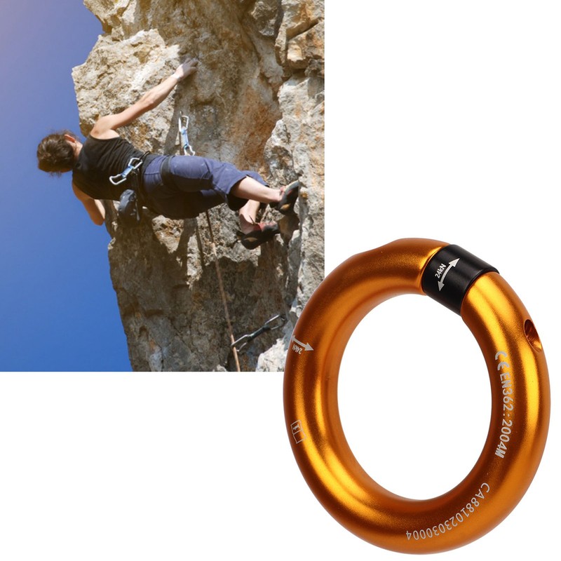Rappel Ring 12mm Opening Detachable Climbing Connector Belay for Rock