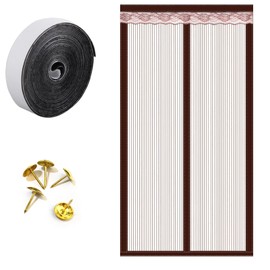 FePen Fly Screen Doors, 90 x 200 cm, Fly Protection Balcony Door, Mosquito Net Door, Breathable, Fly Screen Balcony Door, Magnet for Wooden and Metal Doors