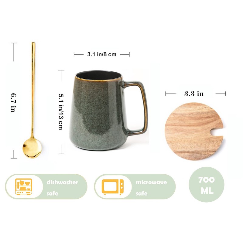 Large Ceramic Coffee Cups, 24 oz / 700 ml Extra