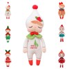 ATBEAMEN 38cm Christmas Snowman Plush Elf Toys,White Christmas Stuffed Snowman