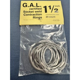 G.A.L Gage Company (20) Socket Weld Contraction Rings 1-1/2” G.A.L Gage Co. Gap-A-Let