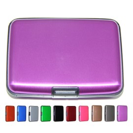 Latest Aluminum RFID Blocking Credit Card Holder for Men & Women - (Purple)