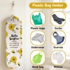 2Pcs Sunflower Plastic Bag Holder for Kitchen Essentials, Reusable Hanging
