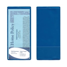 StoreSMART - Plastic Policy Holder with Business Card Pocket - 4" x 9" - Variety 50-Pack - INS30VP-5