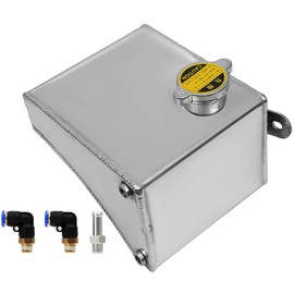 Fits 1988-1994 For Nissan S13 S14 S15 240SX 180SX Radiator Overflow Tank Bottle Catch Can Polished Stainless Steel
