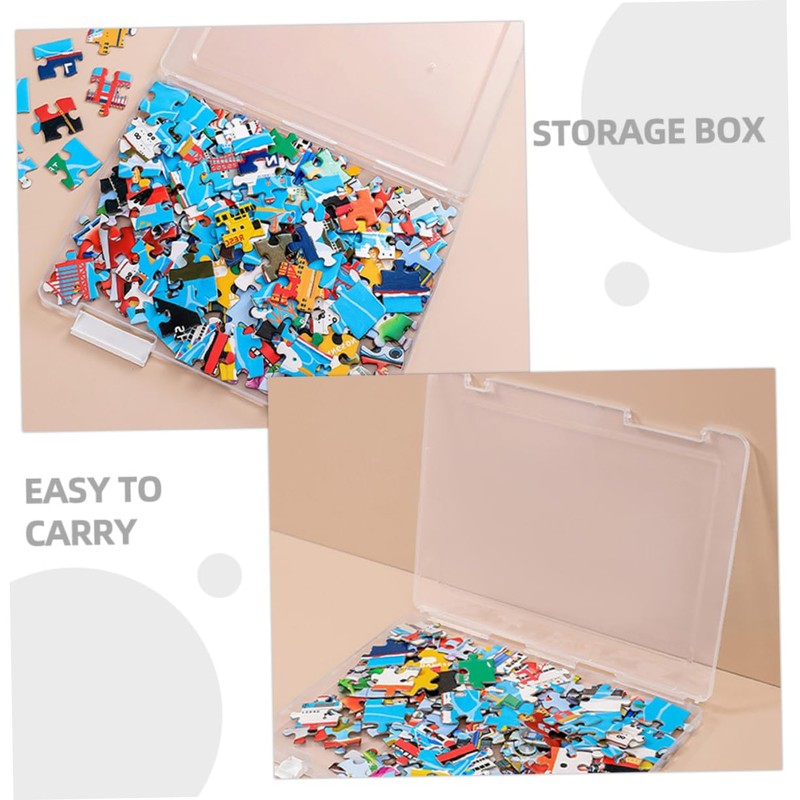 SUPVOX 2pcs Clear Plastic Storage Containers for Beads Parts Stackable
