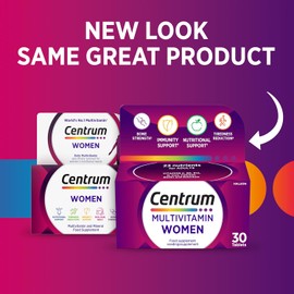 Centrum Women Tablets Multivitamin & Mineral Supplements, with 23 essential nutrients including vitamin D, C, and Iron, 30 ct