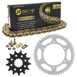 NICHE Drive Sprocket Chain Combo for Yamaha YZ450F Front 13 Rear 49 Tooth 520V-X X-Ring 114 Links