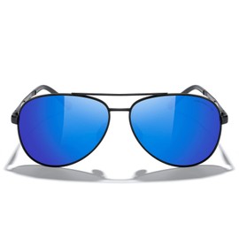 MERRY'S Aviator Sunglasses for Men Women - Polarized Driving Sun glasses Mirrored Lens UV 400 Protection 58 MM