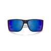 Native Eyewear Men's Badlands Rectangular Sunglasses, Matte Black/Blue Mirrored Polarized,