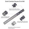 sourcing map 2pcs 5mm Dia 5mm Shank Square Nose End