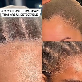 Lu7enWig 【6pcs】 Invisible HD Human Hair Wig Cap2pcs/Pack Elastic Hair Net Women Suitable forHuman Hair/Synthetic Wig Installation Easy toWear (20pcs)