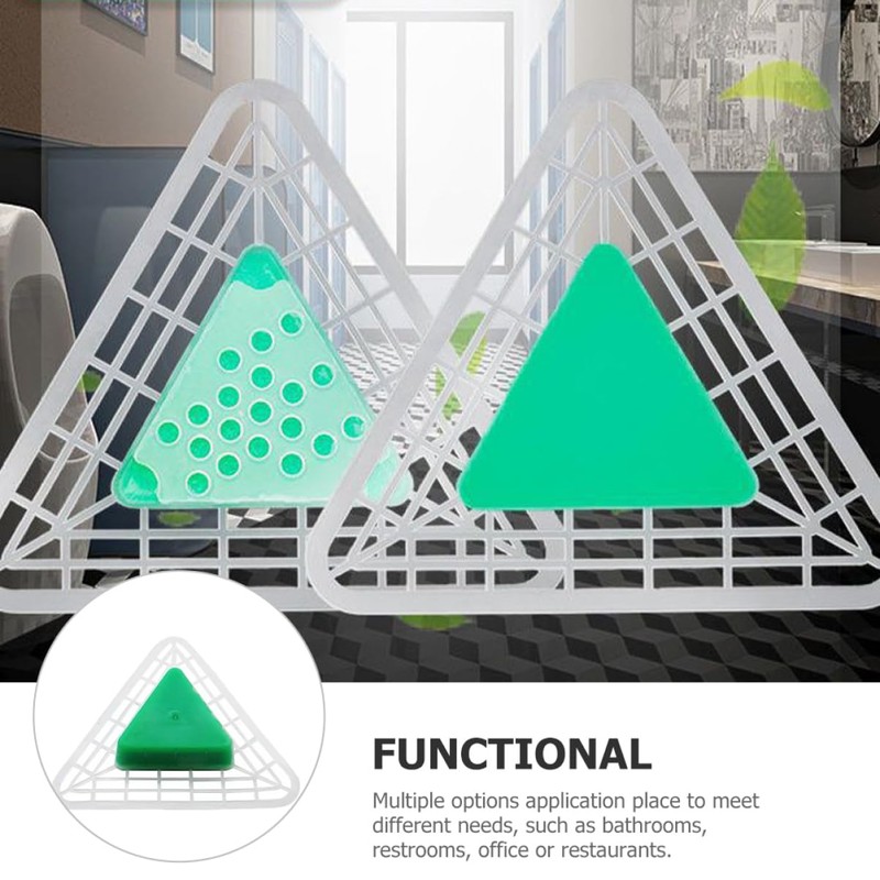 COHEALI Urinal Screen Deodorizer Triangle Anti-Splash Pads Lemon Scented Urinal