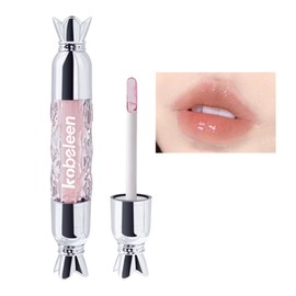 Lynlyulinger Lip Gloss, Glossy, Thin and Transparent, Chubby Lips, Long Time Moisturizing, Covers Lip Wrinkles, Non-Stick Lip Gloss, 3 Colors (01 Peach Pink)