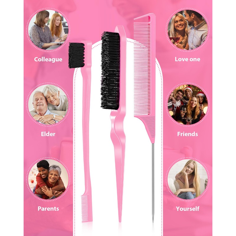 Slick Back Hair Brush, Edge Brush, Hair Accessories Comb Set