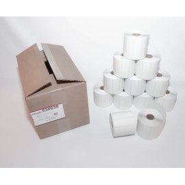 CompuLabel Direct Thermal Labels, 3-Inch x 1 Inch, White, Roll, Permanent Adhesive, Perforations Between Labels, 1300 per Roll, 12 Rolls per Carton (530638)