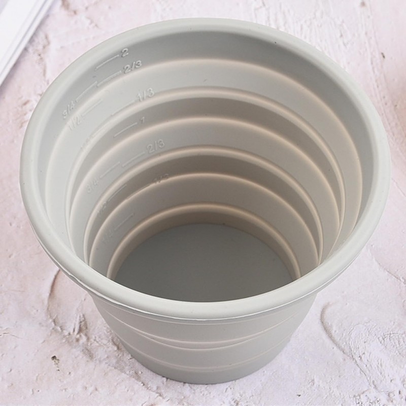 Carimee Silicone Collapsible Cups for Traveling, Reusable Folding Travel Cup,