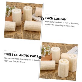 TOVINANNA 4pcs Natural Loofah Body Wipe Shower Brush Comfortable Bath Exfoliating Sponge for Men Women Cleaning Back Scrubbing Durable Practical Design