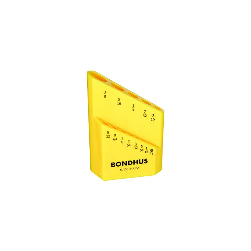 Bondhus 18037 Bondhex Color Coded Case Holds 13 Tools, 0.05"-3/8"