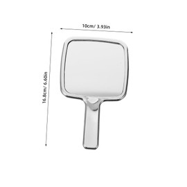 PACKOVE Handheld Makeup Mirror Small Compact Cosmetic Mirror with Handle for Precise Makeup and Eyebrow Grooming Elegant Travel Accessory