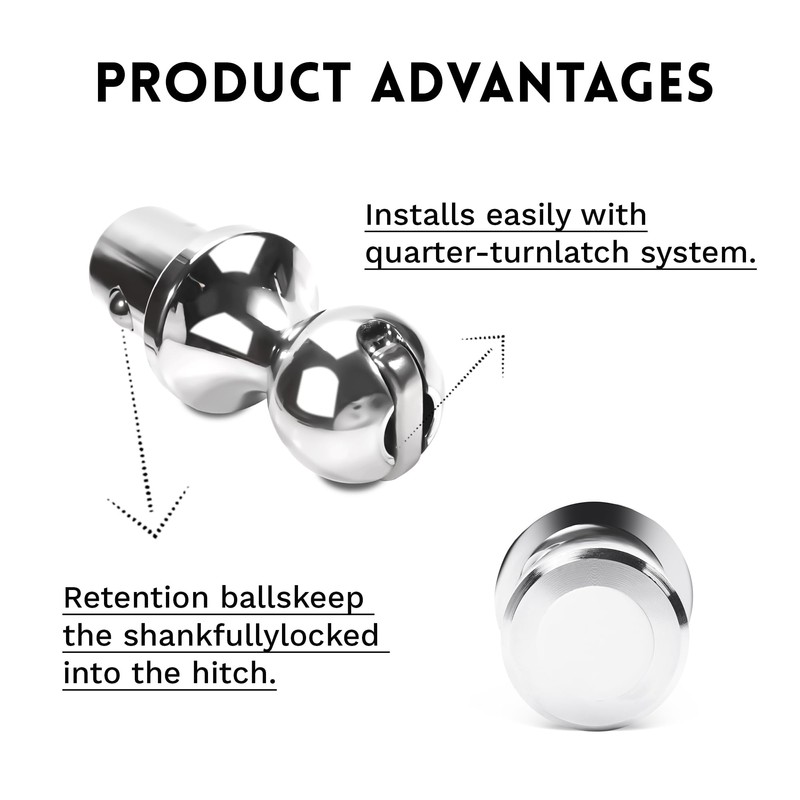 Gooseneck Ball Kit 60638, Puck System Gooseneck Hitch for 2013-2024