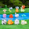 Teenzee 52 Pcs Mini Resin Animals 52 Styles Variety Tiny