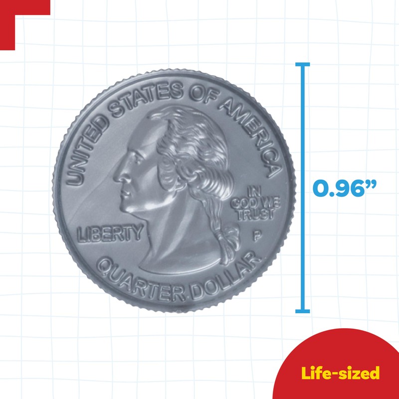 LEARNING ADVANTAGE - 7524 Learning Advantage, Play Quarters Plastic Coins