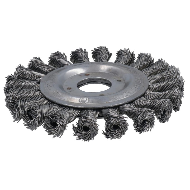Flat Twist Knot Wire Wheel Brush 115mm 22.2 Bore Deburring