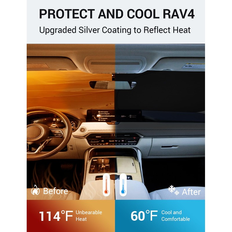 Proadsy 2025 Upgrade Windshield Sun Shade Custom Fit CX-90 2024-2025