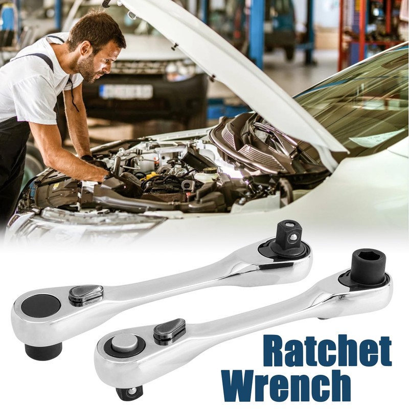 Bestgle 1/4" Mini Ratchet Wrench 72 Tooth Drive Socket and