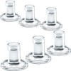 Low Glass Taper Candle Holders fit Candle Base Diameter 5/6-7/8
