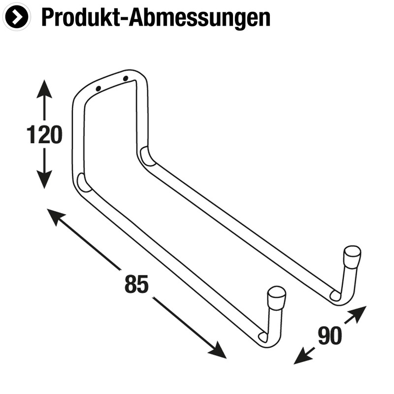 Connex DY222024 Galvanised Wall Hook with Protective Rubber Cap, 120