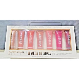 Kardashian Beauty Lip Gloss 7 Mini Set For Everyday Week Perfect Gift Kardashian
