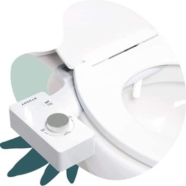 TUSHY Basic 2.0 Bidet Toilet Seat Attachment | A Non-Electric Self Cleaning Water Sprayer w/Adjustable Water Pressure Nozzle, Angle Control & Easy Home Installation (White/Silver)