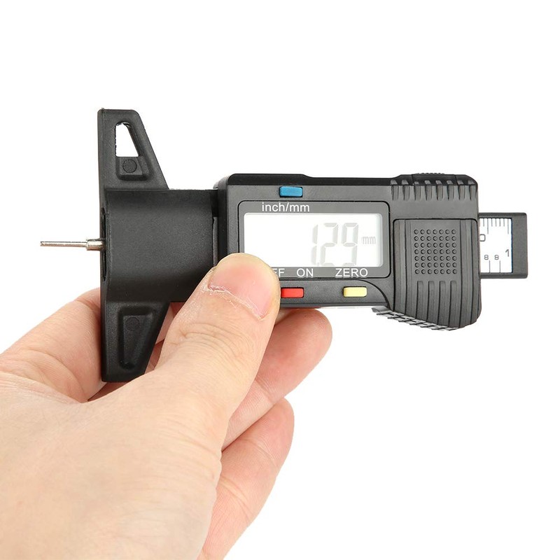 Tyre Tread Gauge, Digital Depth Gauge with LCD Display, Suitable