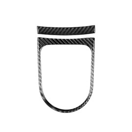 NVCNX Real Carbon Fiber Compatible with Ford Mustang GT 2015-2023 2016 2017 2018 2019 2020 2021 2022 Accessories Car Gear Shift Frame Cover Interior Trim Sticker Decal Black 2PCs