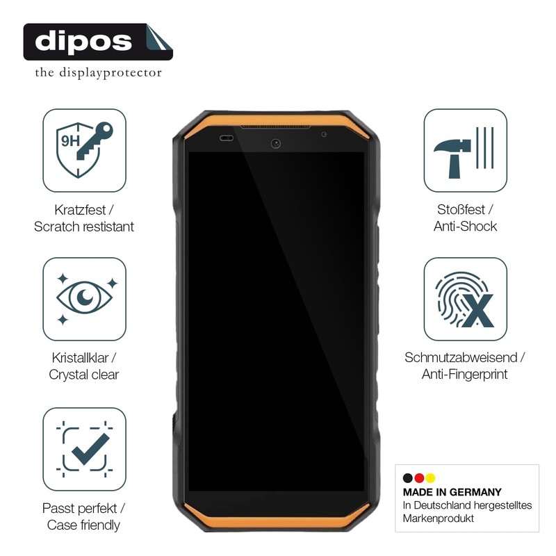 dipos I 2x Screen Protector 9H Clear Compatible with Ulefone