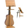 WISUCART Bamboo Music Stand for Sheet Music, Wood Adjustable Music