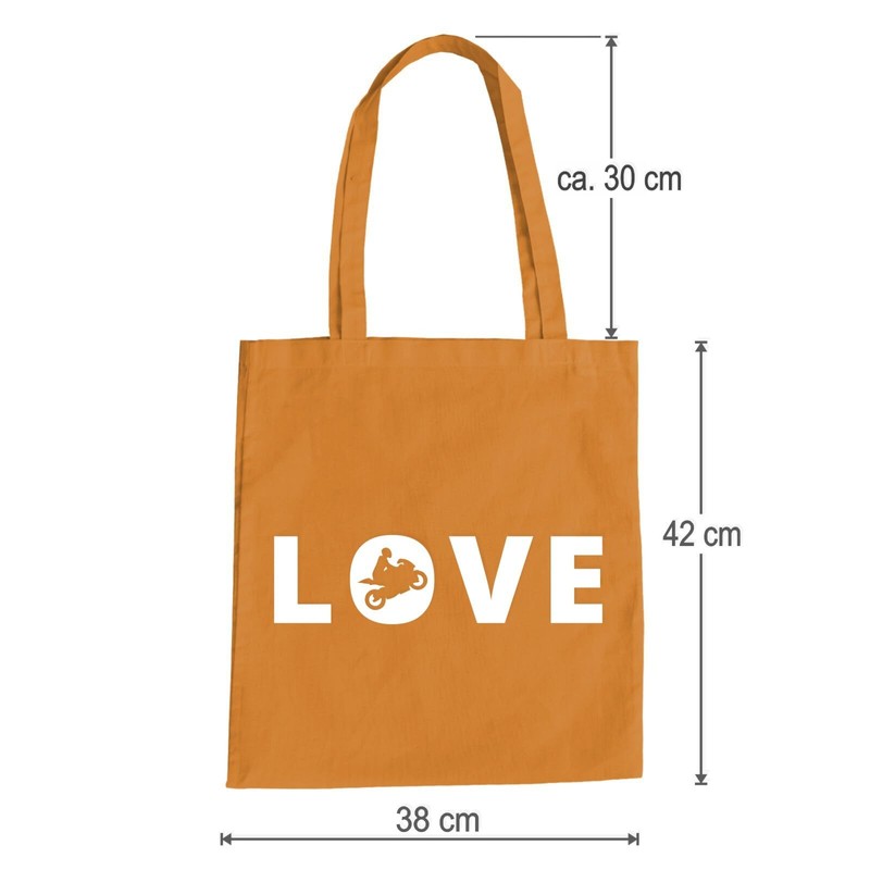 Love Motorcycle Cotton Bag Chopper Wheelie Tuning High Starter Super
