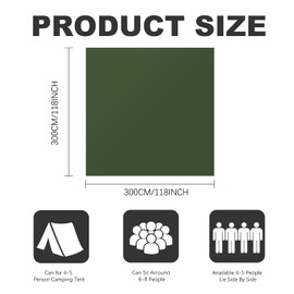 Homelove Hammock Rain Fly Camping Tarp, 10x10FT Waterproof Hammock Tent Traps, Easy Set Up UV Protection Camping Tent Rain Tarp for Camping Shelter, Including Tent Stakes and Carry Bag, Green