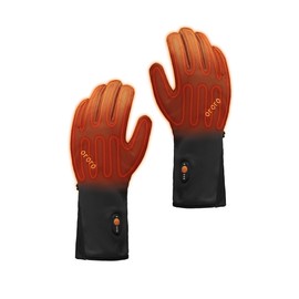 ORORO Heated Gloves Liner for Men and Women, Lightweight Heated Liner Gloves for Riding, Skiing and Arthritis Hands (Charger Not Included) (Neutral Black, S)
