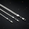 Sterling Silver Necklace for Men,7MM Diamond Cut Cuban Chain 22
