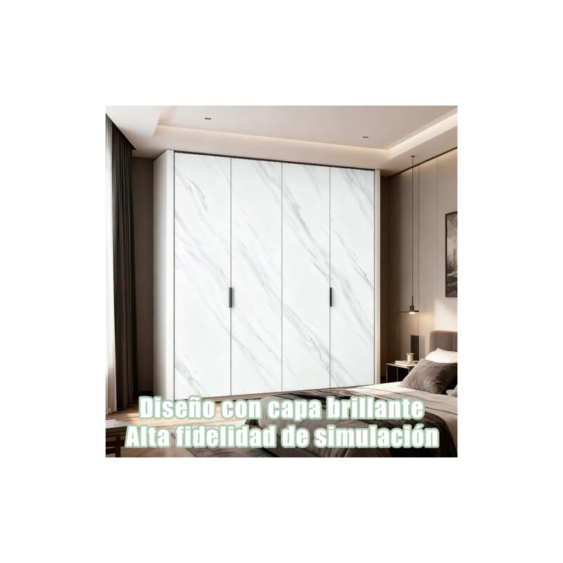 ZYJXLY 60x1200cm Papel Tapiz Autoadhesivo,Lámina autoadhesiva de mármol brillante impermeable,Vinilo