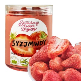 Freeze Dried Strawberries, 5oz (150g) - No Sugar Added, Crunchy Sliced Snack for Smoothies, Baking Food Supply | Kid-Friendly