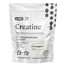 B-FIT B Creatina Monohidratada Creapure, Suplemento en Polvo, Sin Sabor, Sin Azúcar, 5g por Porción, 1kg