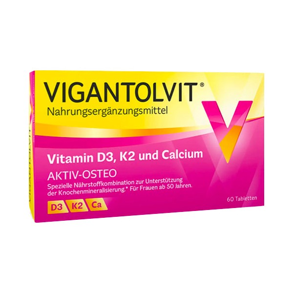 Vigantolvit Vitamin D3, K2 and Calcium 60 pcs